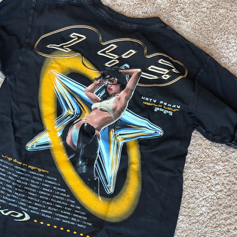 Katy Perry World Tour 2025 Black Graphic T